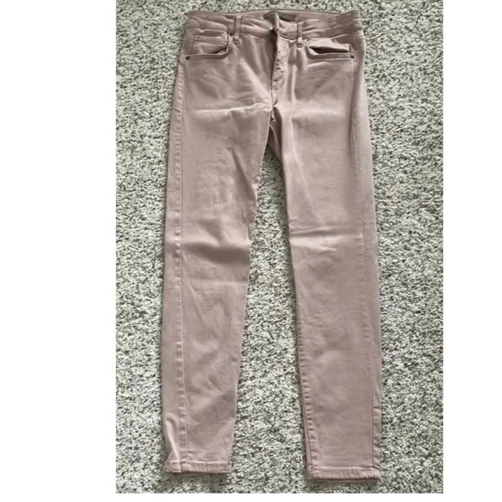 Joe's Jeans Sz 27 Mid-Rise Light Pink Super Skinny Ankle Jeans